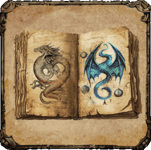 Ilustracja magicznej księgi alchemicznej